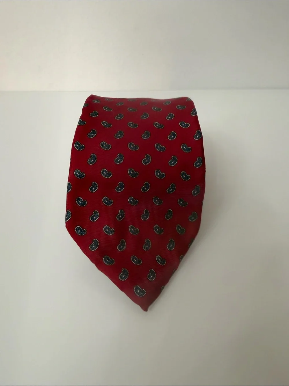 Christian Dior Monsieur Red Silk Tie Made in USA